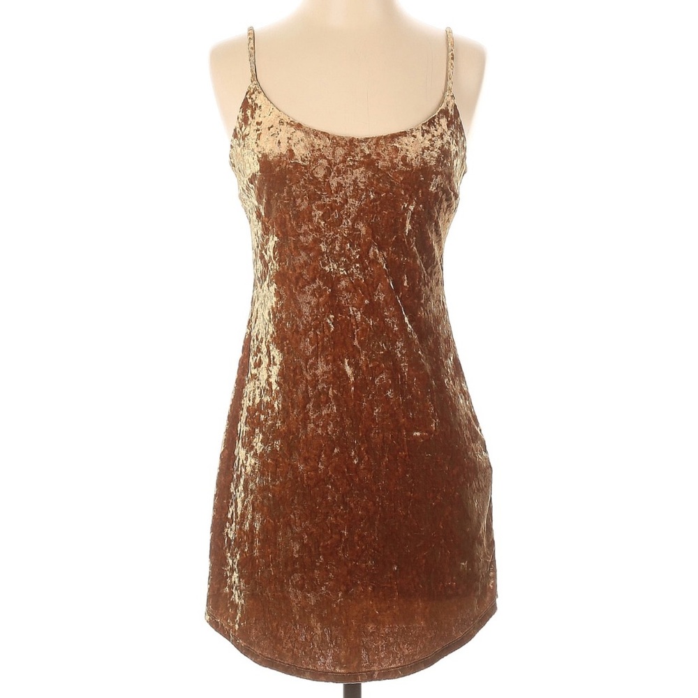 Velvet Gold Slip Dress